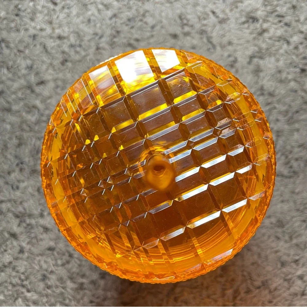 Starbucks 2022 Summer Orange Mango Ombré Jeweled‎ Tumbler 24oz Ventu cup.
